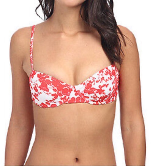 NWT $220 STUNNING Shoshanna X Revolve Beach Vines Poppy Red/White Bikini Set - Picture 15 of 17